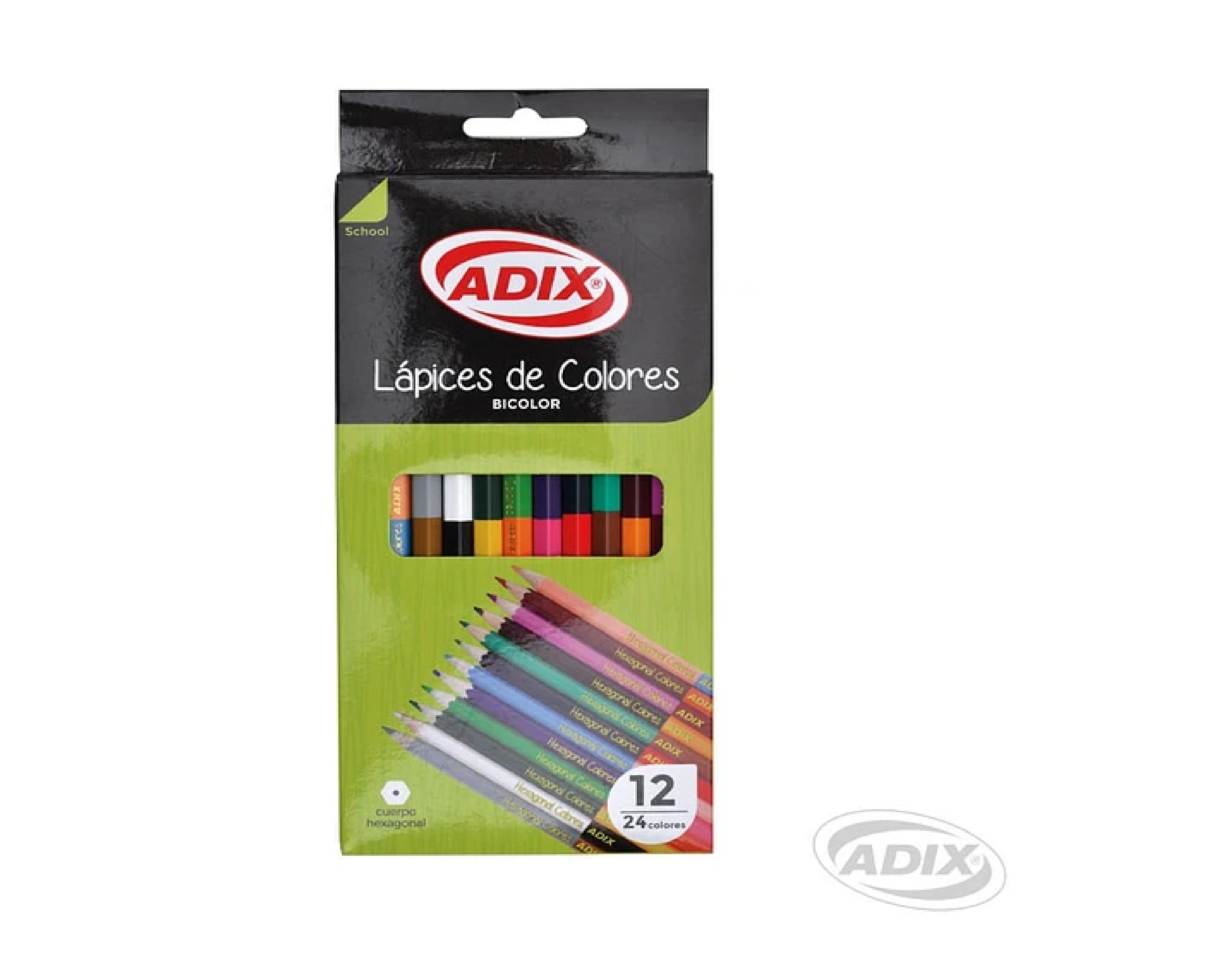LAPIZ BICOLOR 12 UN. 24 COLORES
