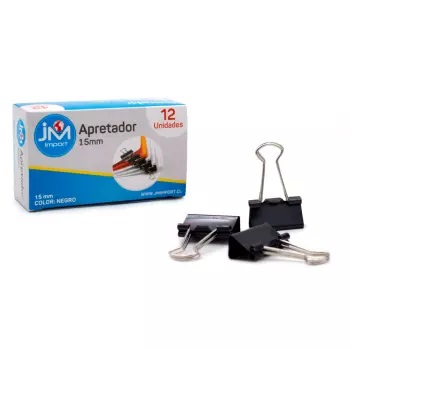 DOBLE CLIP JM 15MM NEGRO