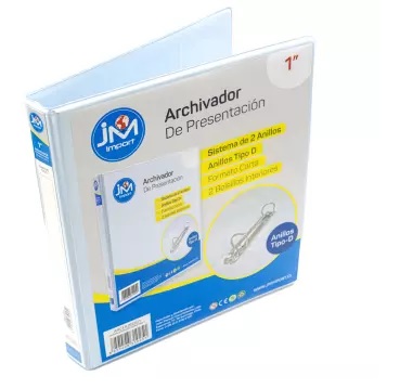 ARCHIVADOR PRESENT.CARTA 2 ANILLOS 120 HJ 1"(48
