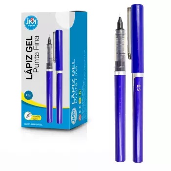 BOLIGRAFO GEL AZUL 0.7 PUNTA METAL ( 12-144-1728)