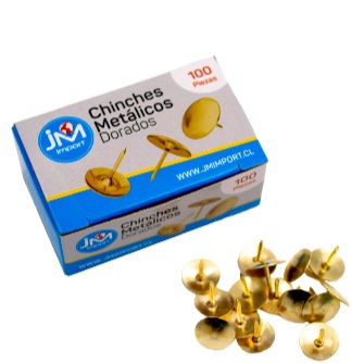 CHINCHE METALICO DORADO 100 PCS. (10-500)