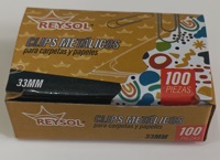 CLIP METALICO REYSOL 33 MM 100 UNIDADES