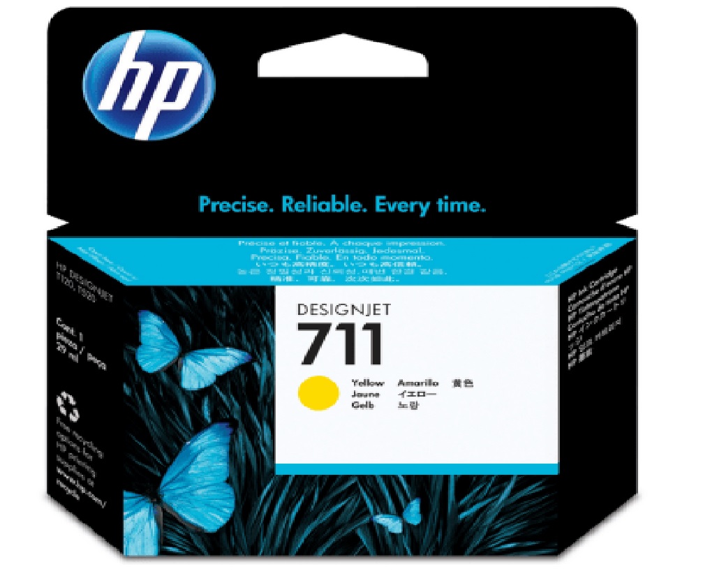 Cartucho de tinta HP 711 Amarillo Original (CZ132A)