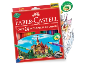 LAPIZ COLOR 24UN. LARGO FABER