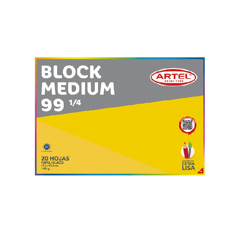 Block de Dibujo Artel 99 1/4 Medium 20 Hojas