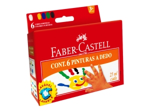 PINTURA AL DEDO 6 COLORES FABER