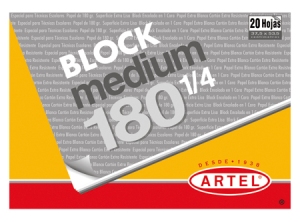 BLOCK DIBUJO 180 1/4 ARTEL 37.5X53 CMS.20 HJ
