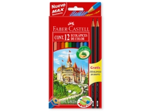 LAPIZ COLOR 12UN. LARGO FABER