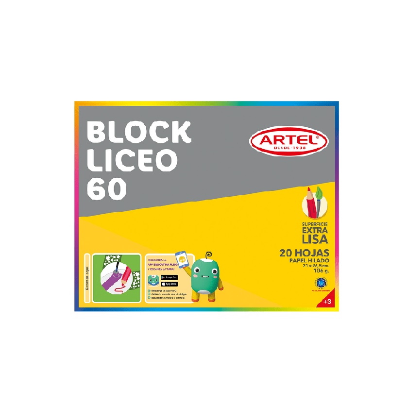 Block de Dibujo Artel Liceo 60 20 Hojas