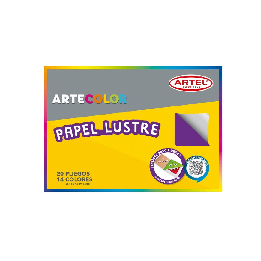 Carpeta con Papel Lustre Artel ArteColor 20 Pliegos