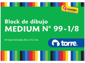 BLOCK DIBUJO 99 1/8 MEDIUM TORRE IMAGIA 20 HJ.