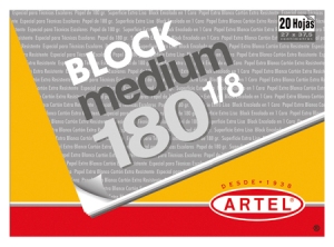 BLOCK DIBUJO 180 1/8 ARTEL 27X37.5 CMS.20 HJ