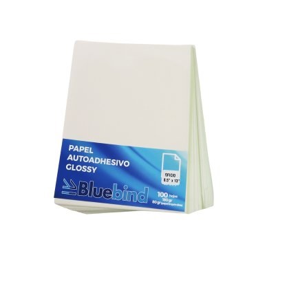 ETIQUETA ADHESIVA DIAZOL OFICIO GLOSSY 180 G 100 HOJAS