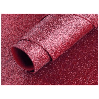 GOMA EVA GLITTER ROJO PLIEGO 40 X 60