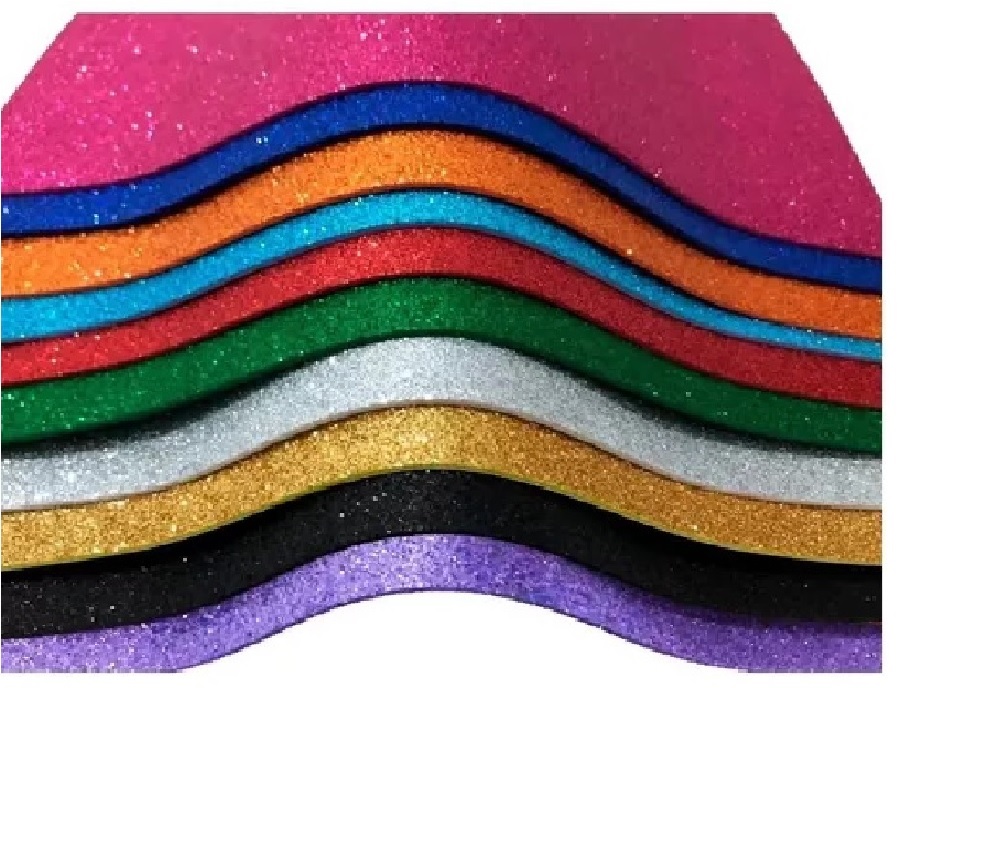 GOMA EVA GLITTER 40 X 60 CM COLORES SURTIDOS PRECIO X UNIDAD