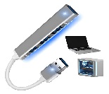 ADAPTADOR HUB USB 4 PUERTOS 3.0 4 EN 1 PARA PC Y NOTEBOOK GRIS