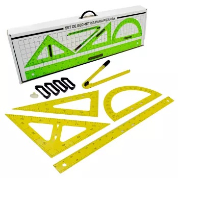 SET DE GEOMETRIA PIZARRA 5 PZAS # 15121 EN CAJA