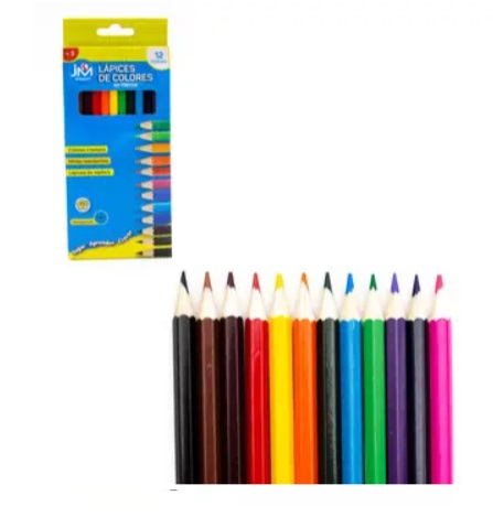LAPICES 12 COLORES HEXAGONAL #01030031-12 (12-240)