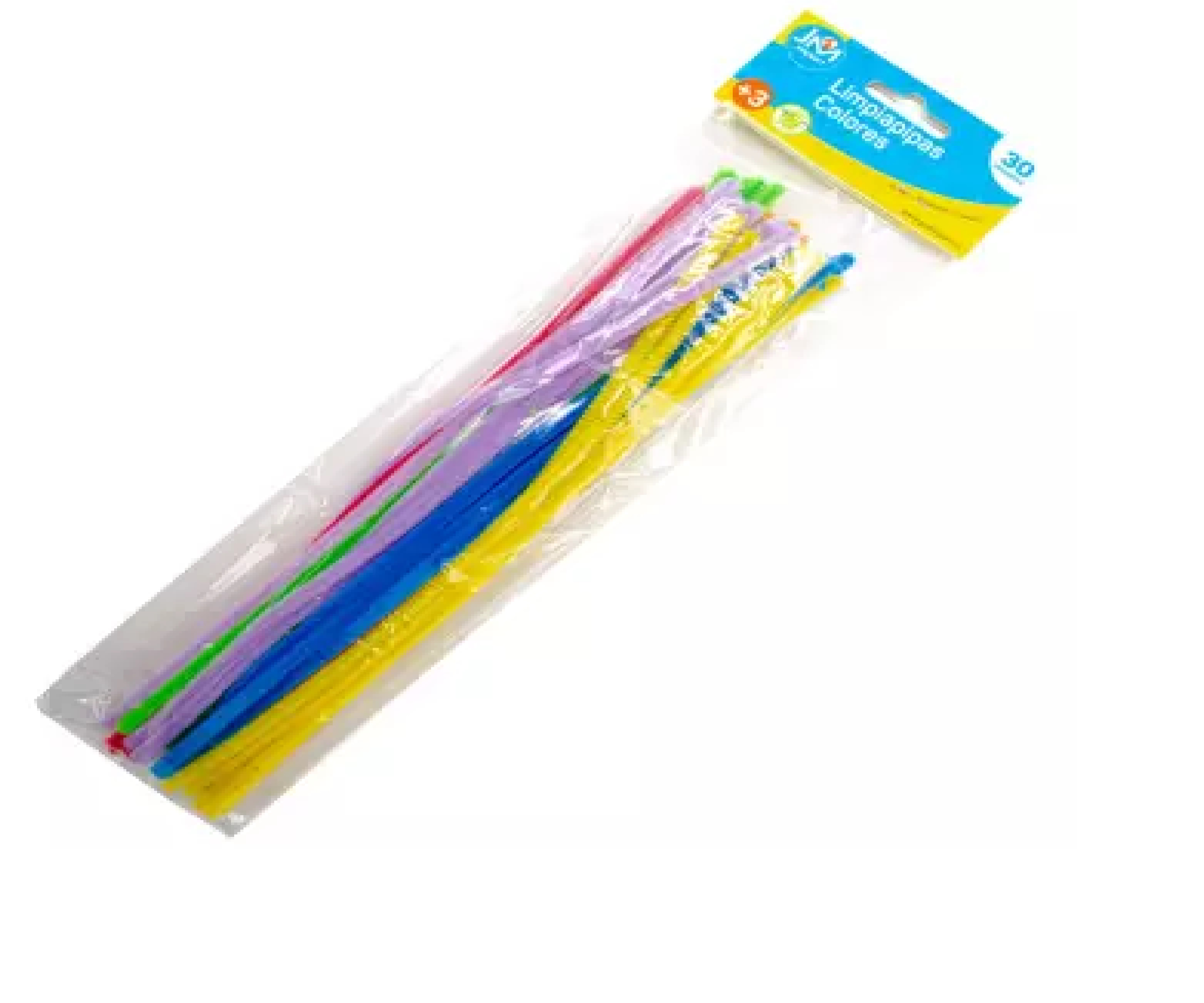 LIMPIAPIPAS DE COLORES 30 CM. 30 UNIDADES  12 COLORES