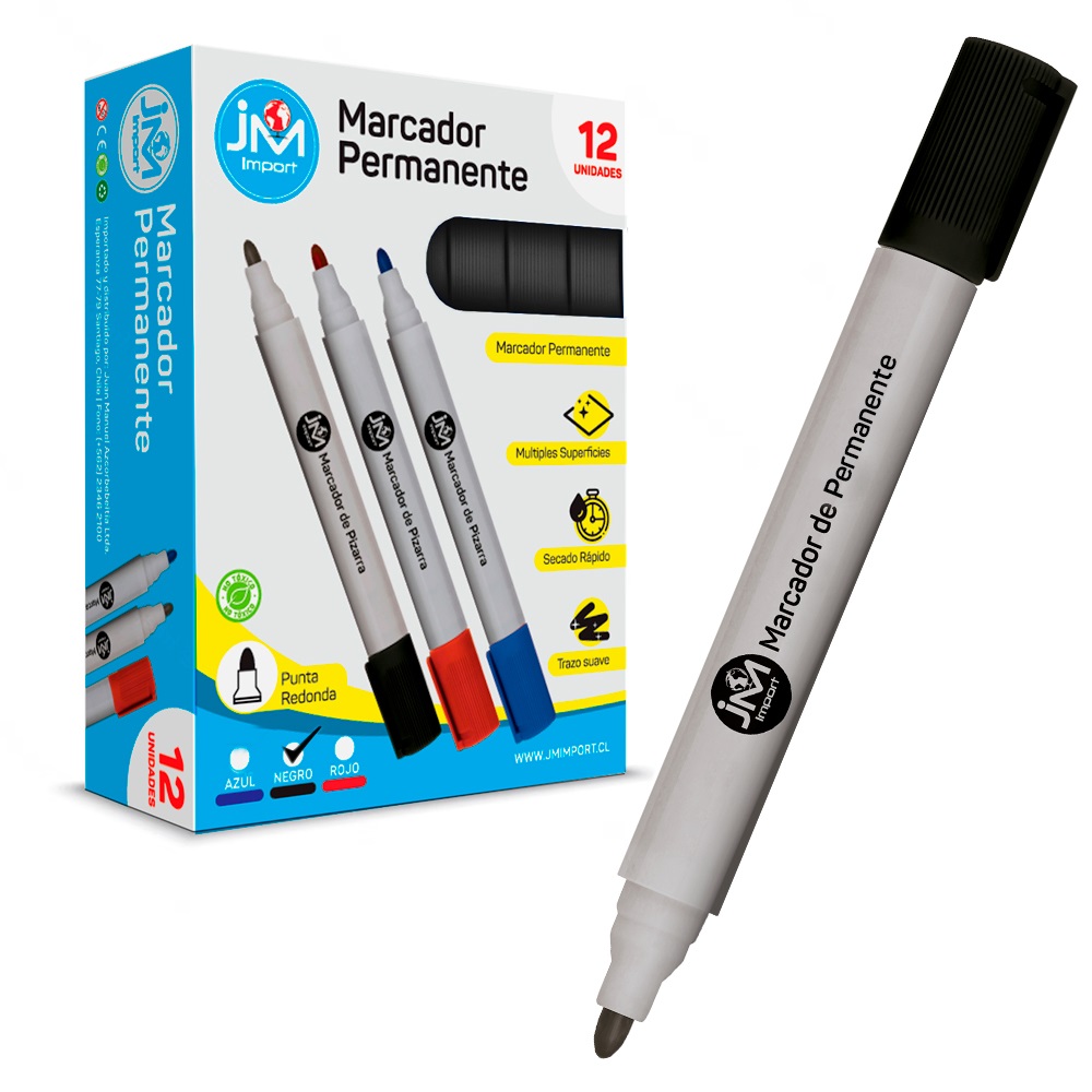 MARCADOR PERMANENTE NEGRO P/RED PY2316 (12-72-864)