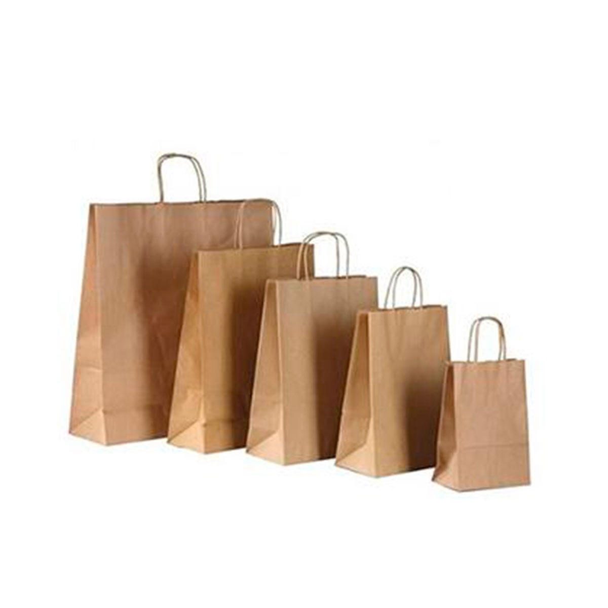 BOLSA DE PAPEL CON MANILLA KRAFT 20X14X8 CM PRECIO X UNIDAD