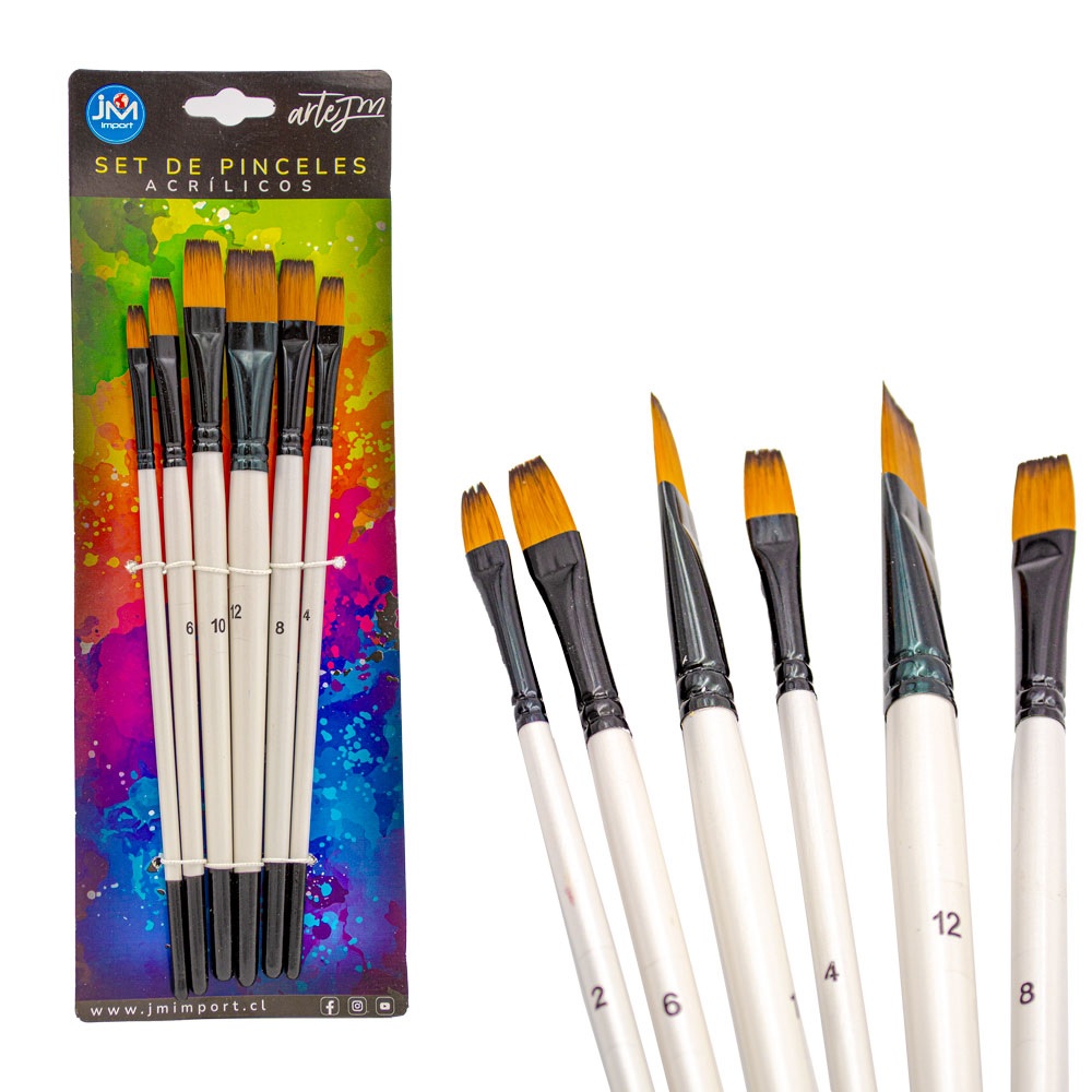 DISPLAY PINCEL ACRILICO DIF.MED.6 UN.ESPAT(12-360)