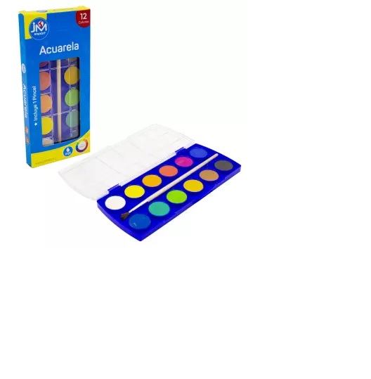 ACUARELA 12 COLORES EN CAJA  (12-144)
