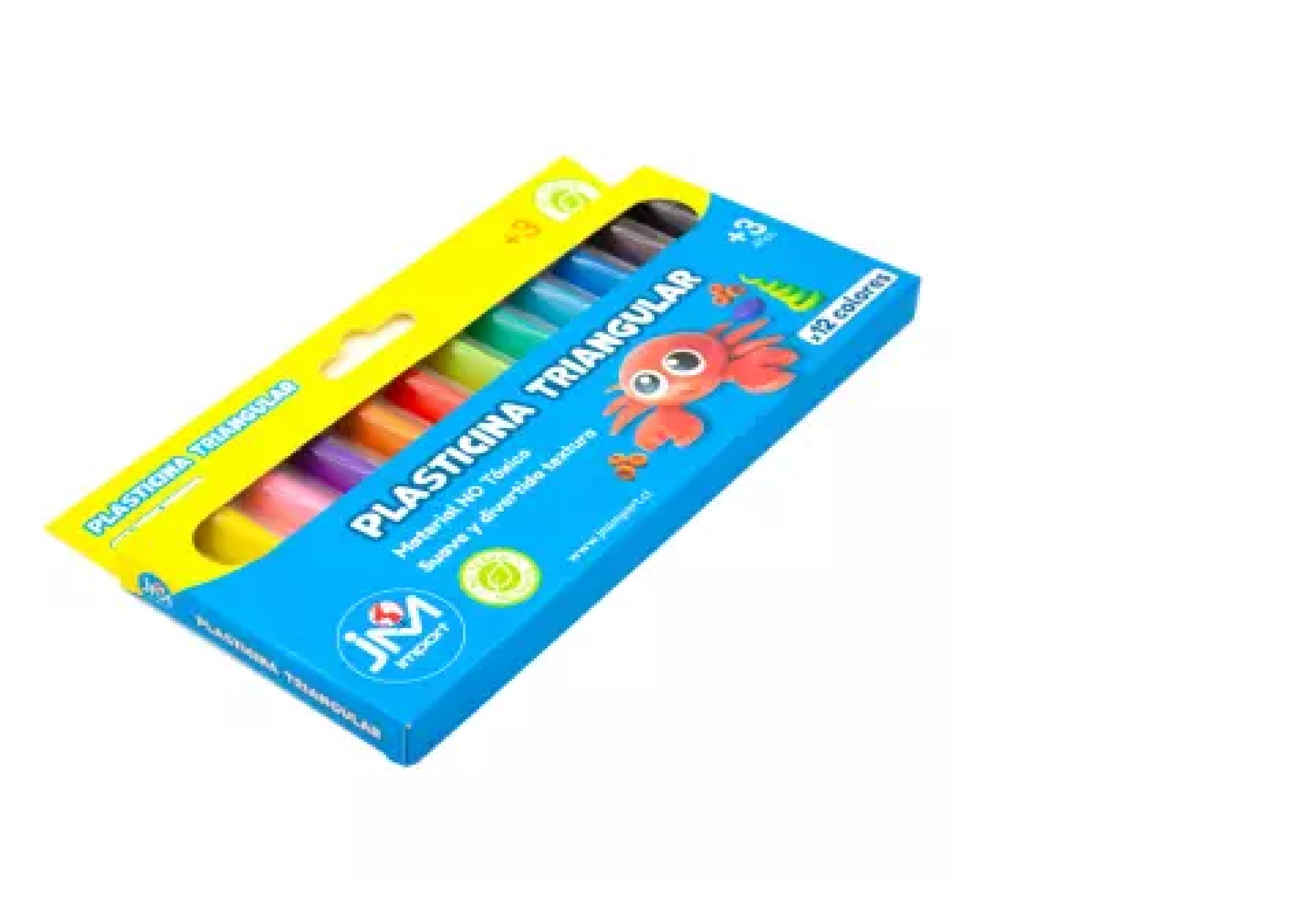 PLASTICINA 12 COLORES TRIANGULAR  (24-96)