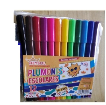 PLUMON ESCOLAR  12 COLORES REYSOL (SCRIPTO)