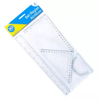 SET REGLAS ACRILICAS 30CM 4 PCS #18160711(100-200)