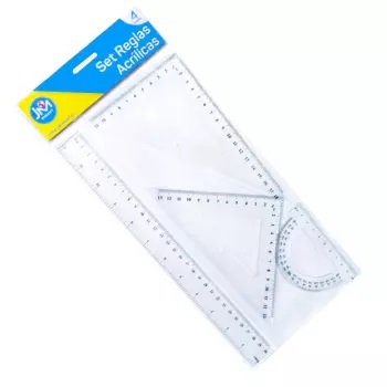 SET REGLAS ACRILICAS 30CM 4PCS