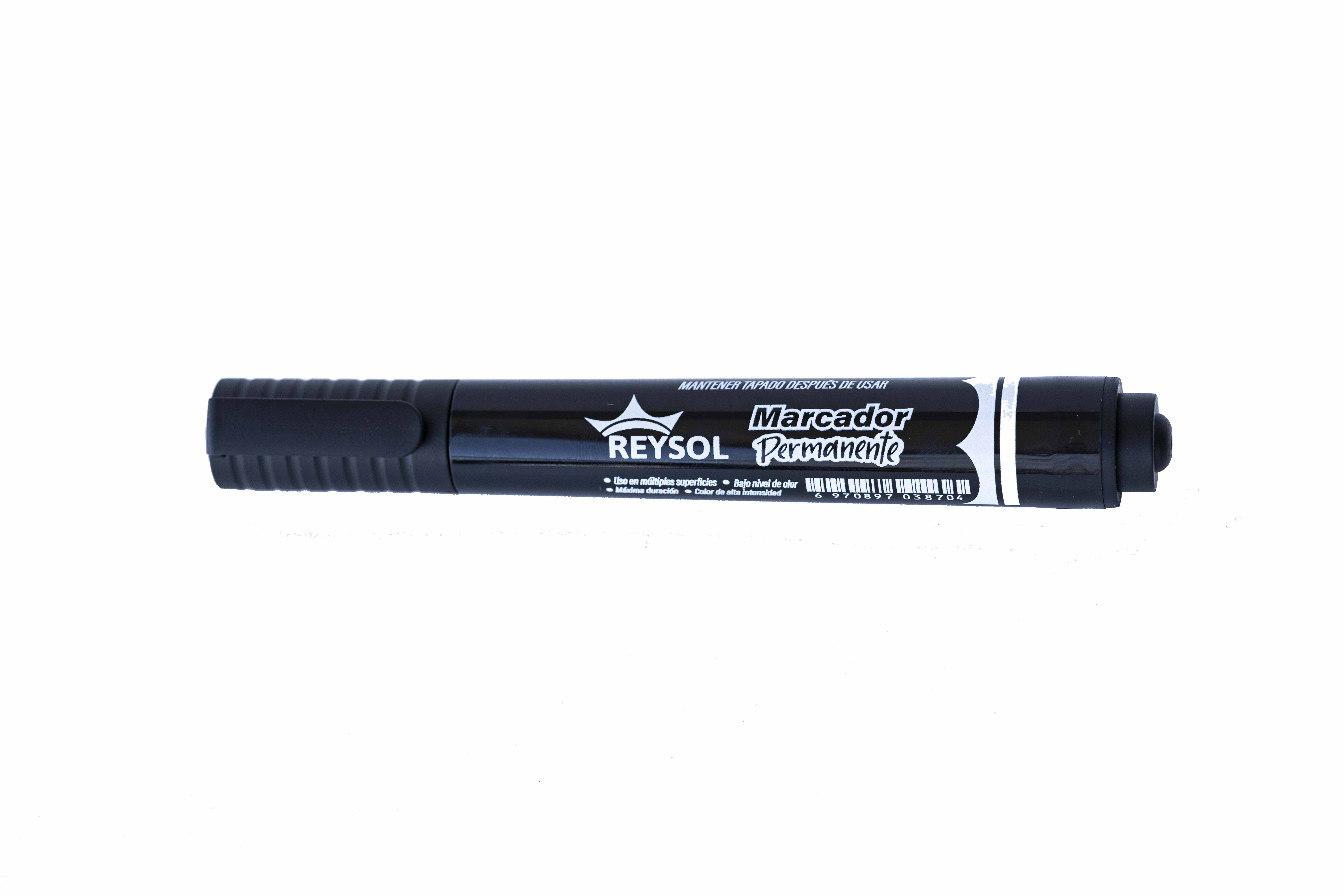 CAJA 12 MARCADOR PERMANENETE NEGRO REYSOL