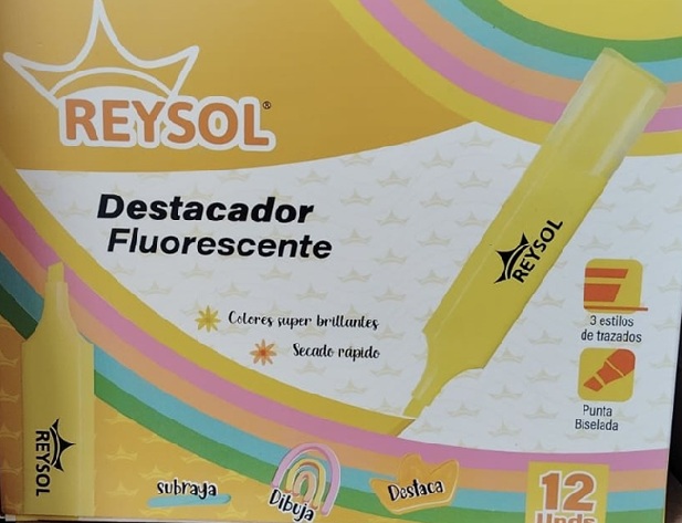 CAJA 12 DESTACADOR PALETA COLOR VERDE REYSOL