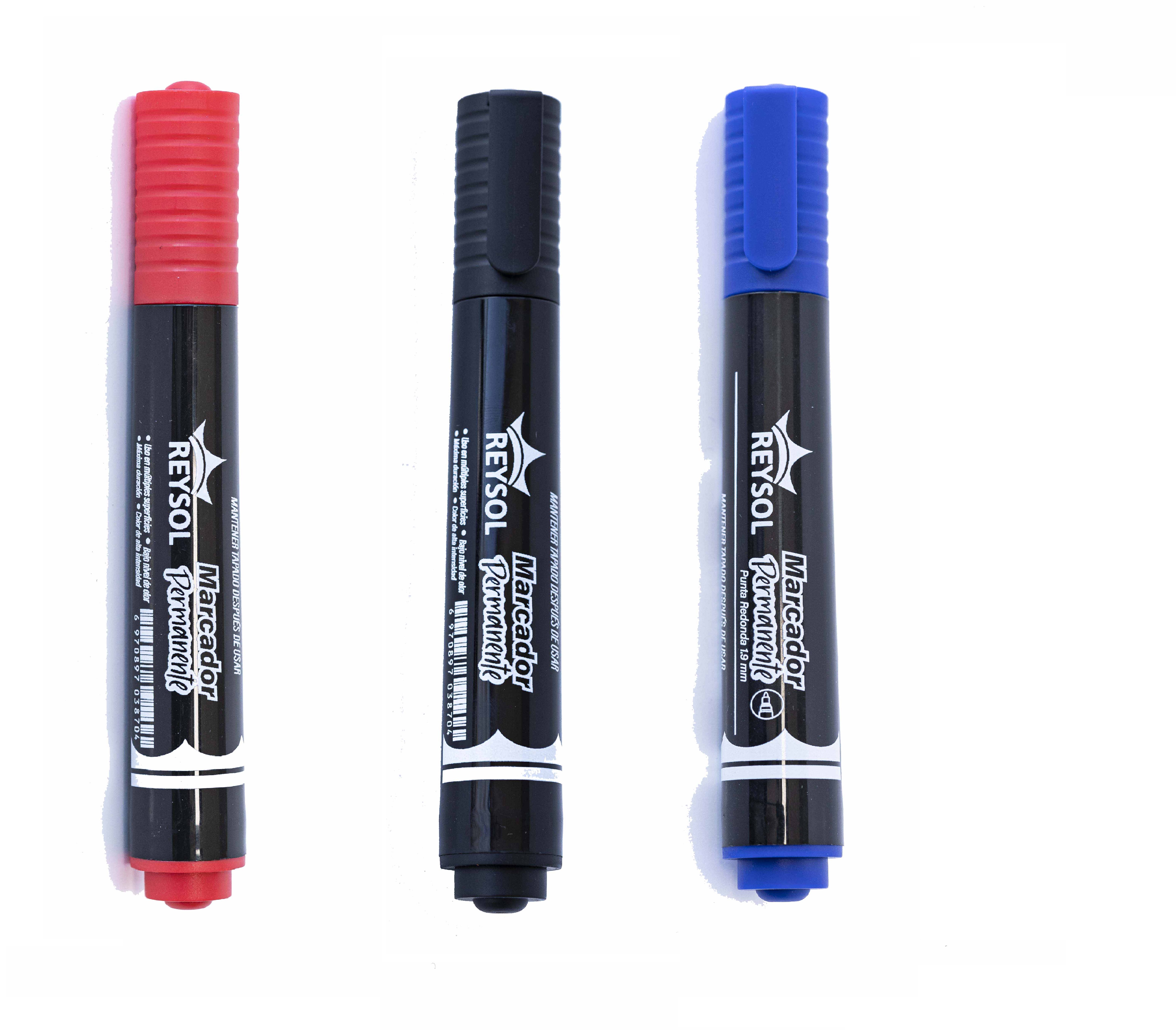 MARCADOR PERMANENTE REYSOL (AZUL,NEGRO,ROJO) PRECIO X UNI.