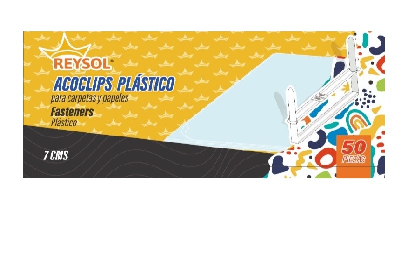 ACCOCLIP PLASTICOS REYSOL 50 UNIDADES