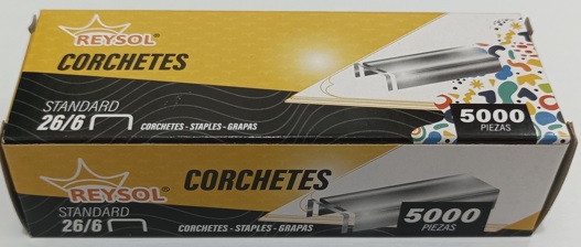 CORCHETE 26/6 CAJA X 5.000 REYSOL