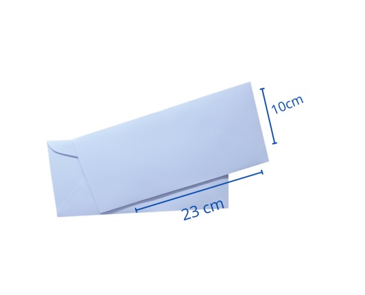SOBRE AMERICANO TEKNOFAS 10X23 80 G BLANCO 50 UNIDADES