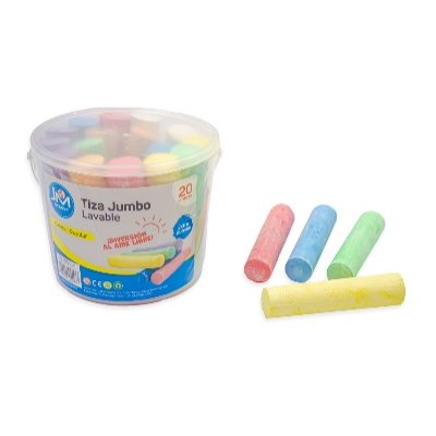 TIZA 20 PANES JUMBO POTE PLASTICO (1-18)